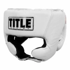 TITLE Boxing USA Boxing Competition Headgear - With Cheeks -Boxing Equipment Sales Store ACHX WH 1 2