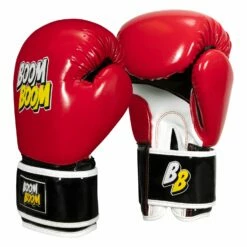 BOOM BOOM Boxing Striker Youth Boxing Gloves -Boxing Equipment Sales Store BBSBGY2 RD BK 002
