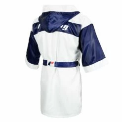 Fighting Full Length Robe -Boxing Equipment Sales Store FFLR WH BL 3