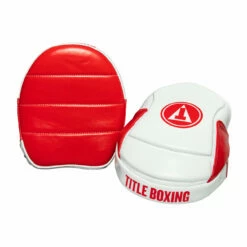 TITLE Boxing Fighting Fresh Leather Punch Mitts -Boxing Equipment Sales Store FFPM RD WH 4