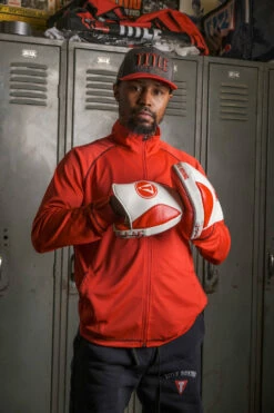 TITLE Boxing Fighting Fresh Leather Punch Mitts -Boxing Equipment Sales Store FFPM WH RD