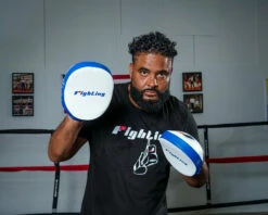 Fighting Freedom Leather Focus Mitts 25 Fighting Freedom Leather Focus Mitts -Boxing Equipment Sales Store FLFM2WHBL 2