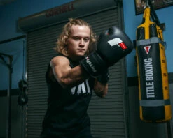 Fighting Leather Training Gloves -Boxing Equipment Sales Store FLTG2BK 3