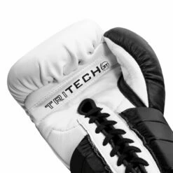 Fighting Tri-Tech Tenacious Lace Training Gloves 19 Fighting Tri-Tech Tenacious Lace Training Gloves -Boxing Equipment Sales Store FS3TTGL WH BK 005