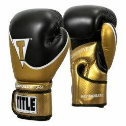 TITLE Boxing Infused Foam Interrogate Training Gloves 2.0 -Boxing Equipment Sales Store IFAITG2 GD BK 2