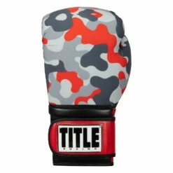 TITLE Boxing Infused Foam Camo Color Pop Bag Gloves -Boxing Equipment Sales Store IFSCPBG GR RD 3