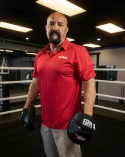 TITLE Boxing Poly Checker Polo -Boxing Equipment Sales Store KTA28RD