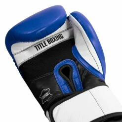 TITLE Boxing Premium Leather Performance Training Gloves 26 TITLE Boxing Premium Leather Performance Training Gloves -Boxing Equipment Sales Store LPTG BL WH BL 005