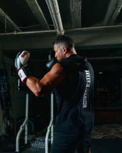 TITLE Boxing Outline Sleeveless Hoodie -Boxing Equipment Sales Store LTA3BK 2