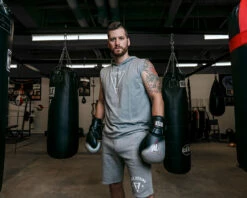 TITLE Boxing Outline Sleeveless Hoodie -Boxing Equipment Sales Store LTA3GR 1