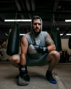 TITLE Boxing Outline Sleeveless Hoodie -Boxing Equipment Sales Store LTA3GR 2