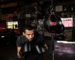 TITLE Boxing Retro Style Leather Double End Bag -Boxing Equipment Sales Store RSLDEB BKRD