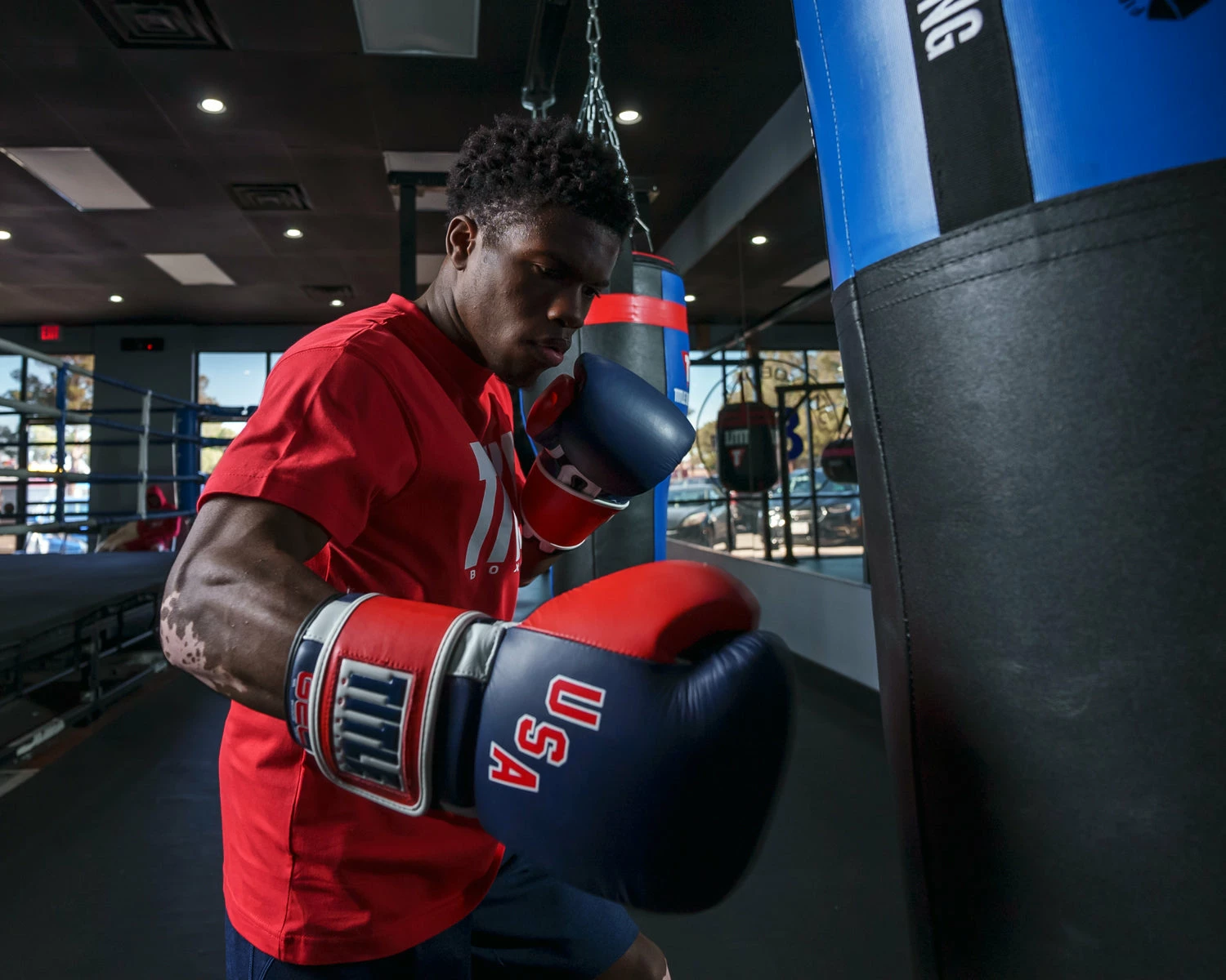 TITLE Boxing Sugar Ray Leonard 1976 Montreal Special Edition Leather Training Gloves 2 TITLE Boxing Sugar Ray Leonard 1976 Montreal Special Edition Leather Training Gloves - Image 2