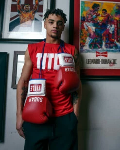 TITLE Boxing Sugar Ray Leonard Signature Leather Sparring Gloves -Boxing Equipment Sales Store SRLSLSG 4 2