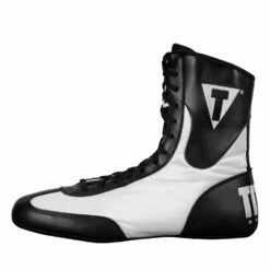TITLE Boxing Speed-Flex Encore Mid-Top Shoes -Boxing Equipment Sales Store TBS1 BK WH 1