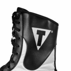 TITLE Boxing Speed-Flex Encore Mid-Top Shoes -Boxing Equipment Sales Store TBS1 BK WH 5