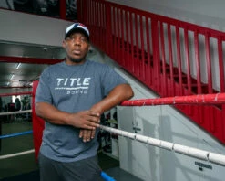 TITLE Boxing Striped Wordmark Tee 8 TITLE Boxing Striped Wordmark Tee -Boxing Equipment Sales Store TBTS216BL 1