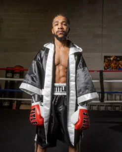 TITLE Boxing Fingertip Robe -Boxing Equipment Sales Store TSRFBKWH 1