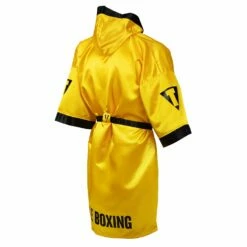 TITLE Boxing Pro Full Length Boxing Robe -Boxing Equipment Sales Store TSRFL2 GD BK 04