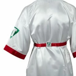 TITLE Boxing Pro Full Length Boxing Robe -Boxing Equipment Sales Store TSRFL2 RD WH GN 05