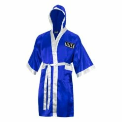 TITLE Boxing Pro Full Length Robe 3.0 -Boxing Equipment Sales Store TSRFL3 BL WH 2