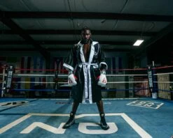 TITLE Boxing Pro Full Length Robe 3.0 -Boxing Equipment Sales Store TSRFL3BKWH 2