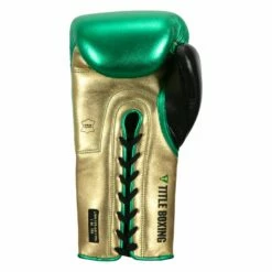 WBC By TITLE Boxing Green Belt Sparring Gloves -Boxing Equipment Sales Store WGBSG GN GD BK 4