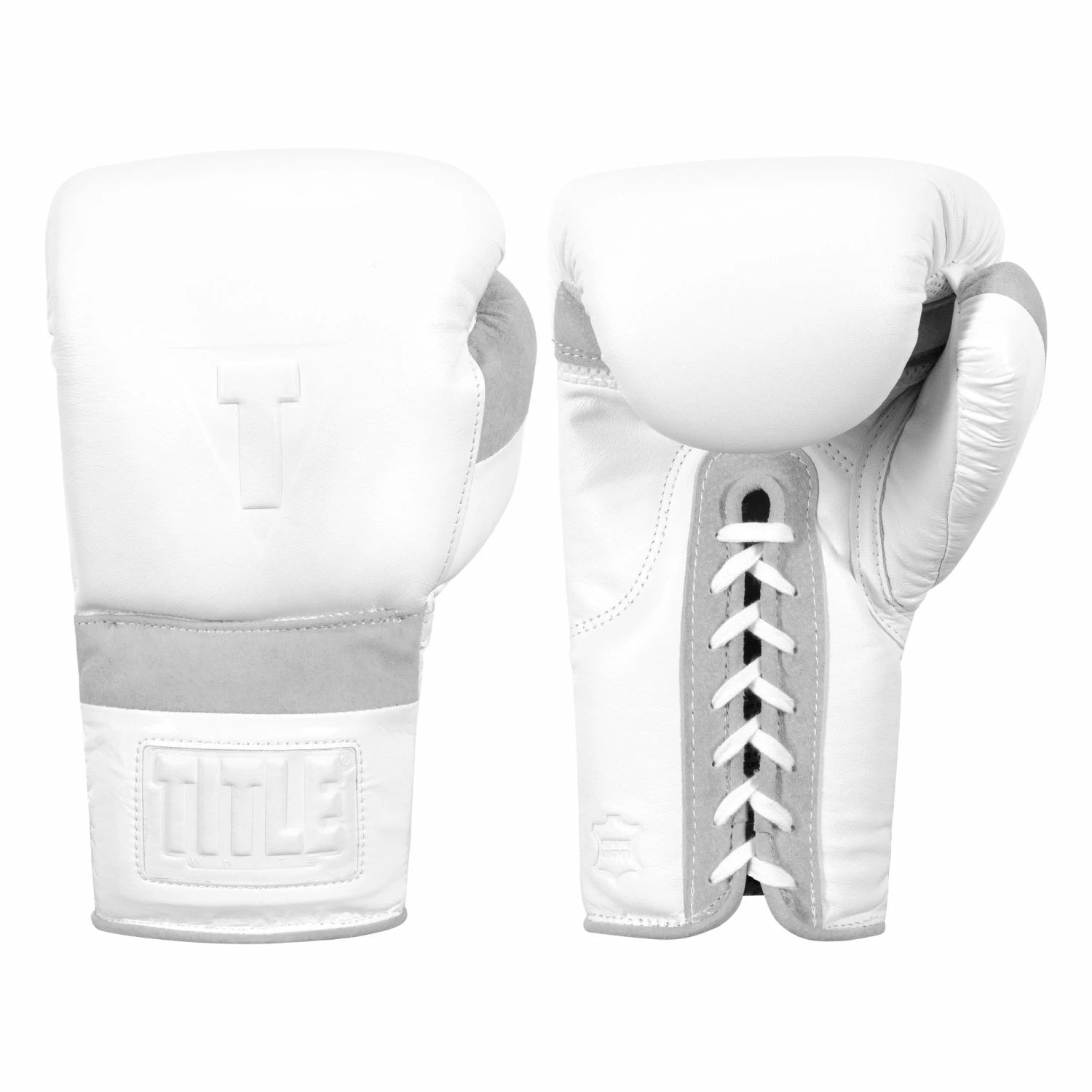 TITLE White Boxing Lace Sparring Gloves 2.0 1 TITLE White Boxing Lace Sparring Gloves 2.0