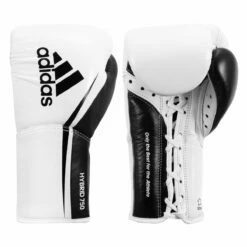 Adidas Hybrid 350 Elite Pro Fight Gloves -Boxing Equipment Sales Store adih750fg wh bk 1 1