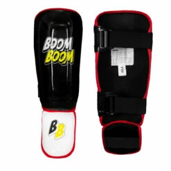 BOOM BOOM Boxing Bomber Youth Shin Guards -Boxing Equipment Sales Store bbbsgy bk 2 1