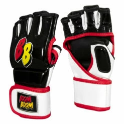 BOOM BOOM Boxing Bomber Youth MMA Gloves -Boxing Equipment Sales Store bbmmgy bk wh rd 02