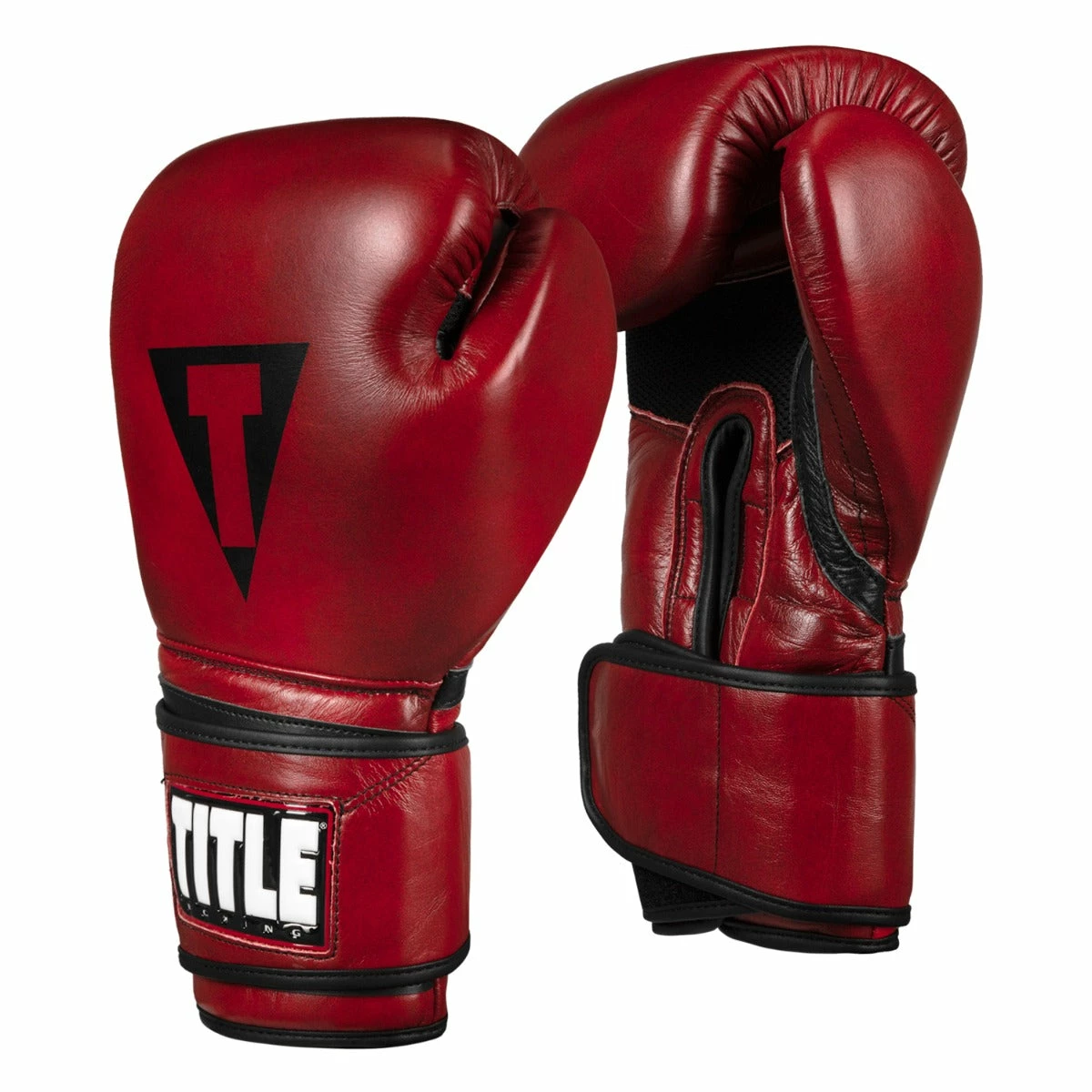 TITLE Boxing Blood Red Leather Training Gloves 3 TITLE Boxing Blood Red Leather Training Gloves - Image 3