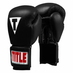 TITLE Classic Leather Elastic Training Gloves 2.0 -Boxing Equipment Sales Store ctsgv2 bk 02