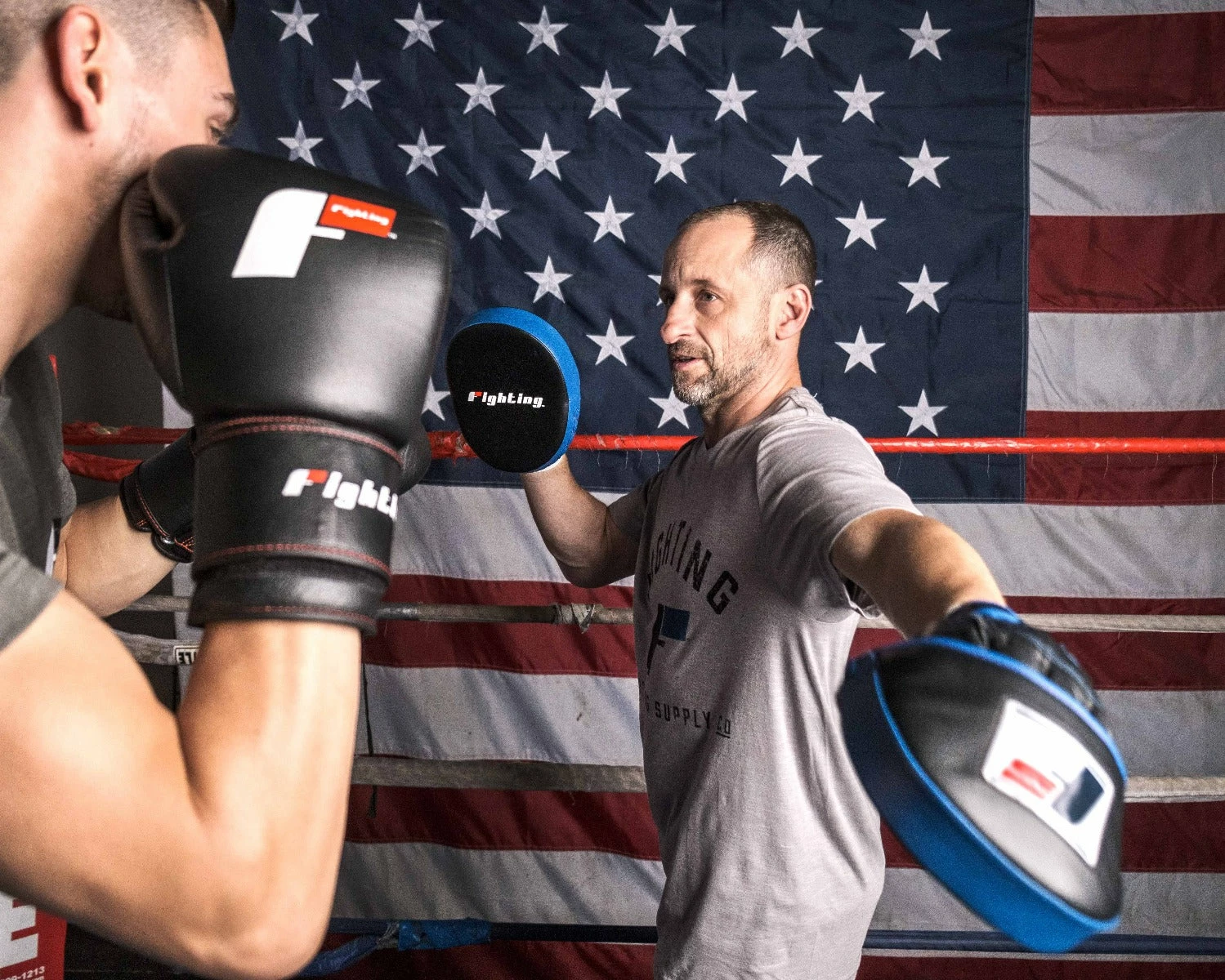 Fighting Freedom Leather Focus Mitts 7 Fighting Freedom Leather Focus Mitts - Image 7