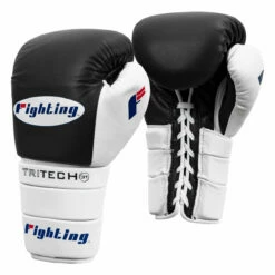 Fighting Tri-Tech Tenacious Lace Training Gloves 24 Fighting Tri-Tech Tenacious Lace Training Gloves -Boxing Equipment Sales Store fs3ttgl bk wh 002