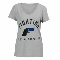 Fighting Women's Distressed V-Neck Tee -Boxing Equipment Sales Store fswts14 gr 01 1 4