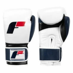 Fighting Force Leather Bag Gloves -Boxing Equipment Sales Store ftgfbg wh bl bk 1 1