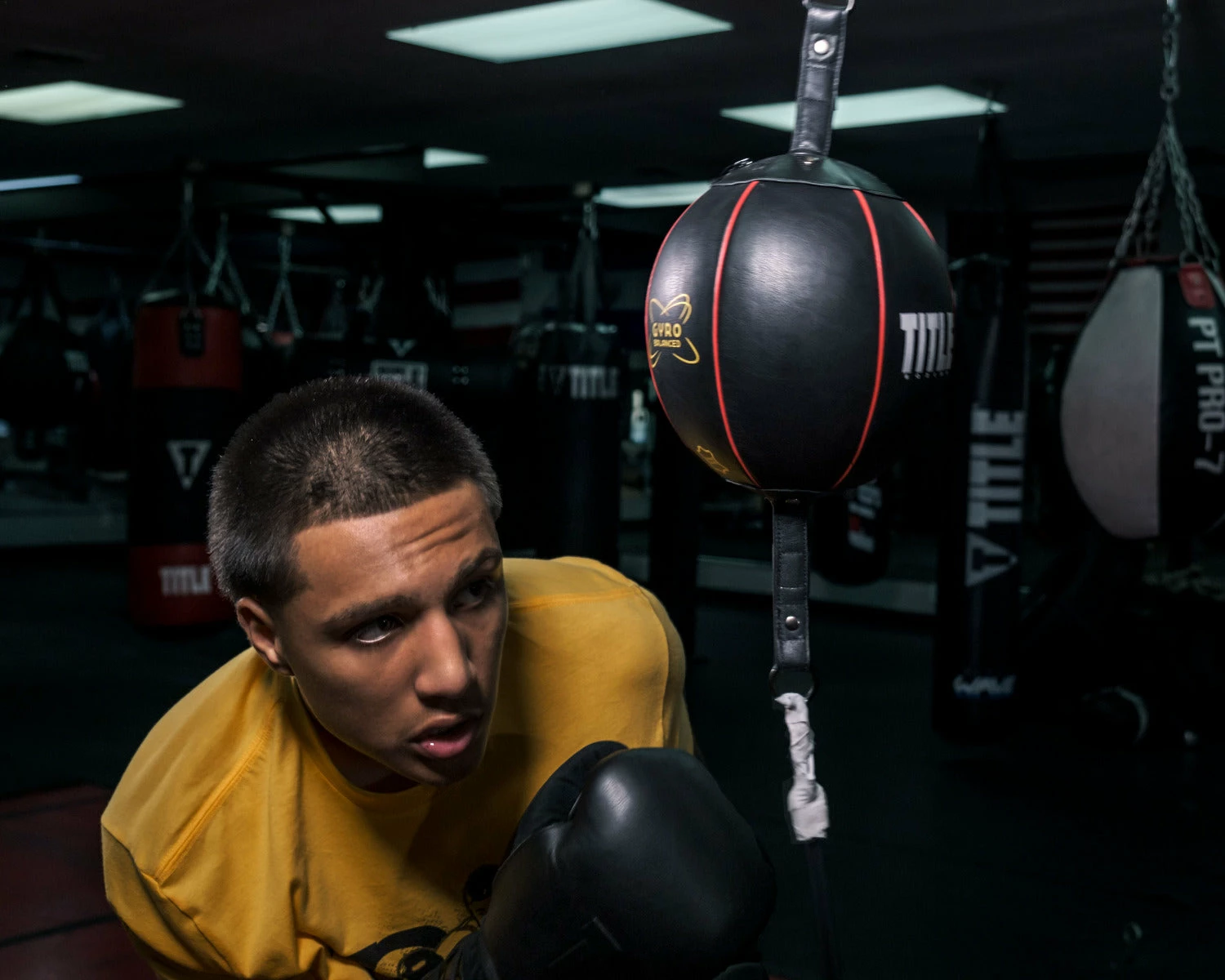 TITLE Boxing Gyro Balanced Leather Double End Bag 2 TITLE Boxing Gyro Balanced Leather Double End Bag - Image 2