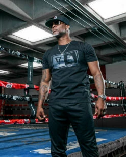 TITLE Boxing Dual-Frame Logo Tee -Boxing Equipment Sales Store lta6 bk 1 1