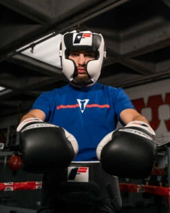 Fighting Tri-Tech Full Training Headgear -Boxing Equipment Sales Store matt fontanez02 fspff wh bk