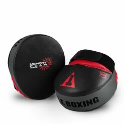 TITLE Boxing Memory Foam Tech Punch Mitts -Boxing Equipment Sales Store mfmpm bk rd 3 1