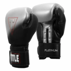 TITLE Platinum Proclaim Power Boxing Bag Gloves -Boxing Equipment Sales Store ptppbg bk sv 02