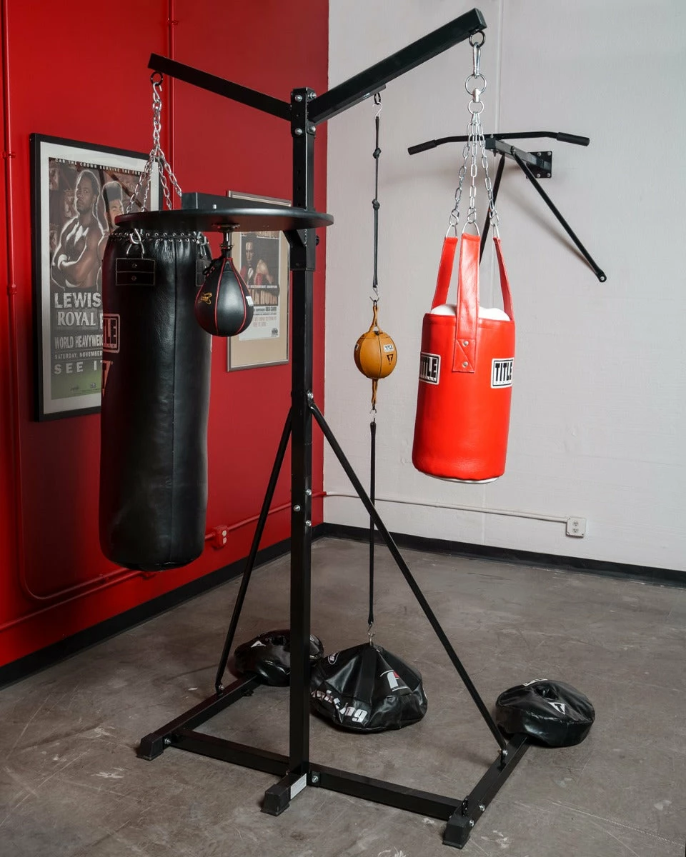 TITLE Boxing 4-Score Punching Bag Stand (Without Punching Bags) 2 TITLE Boxing 4-Score Punching Bag Stand (Without Punching Bags) - Image 2