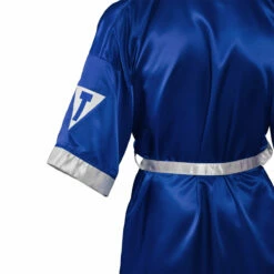 TITLE Boxing Pro Full Length Boxing Robe -Boxing Equipment Sales Store tsrfl2 bl wh 06