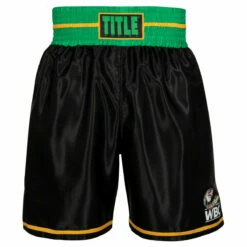 WBC By TITLE Boxing Professional Boxing Trunks -Boxing Equipment Sales Store wbcbt bk gn 2