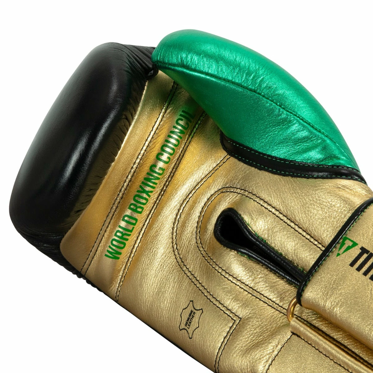 WBC By TITLE Boxing Green Belt Bag Gloves 5 WBC By TITLE Boxing Green Belt Bag Gloves - Image 5