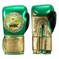 WBC By TITLE Boxing Green Belt Bag Gloves 18 WBC By TITLE Boxing Green Belt Bag Gloves -Boxing Equipment Sales Store wgbbg gn gd bk 1 1 1