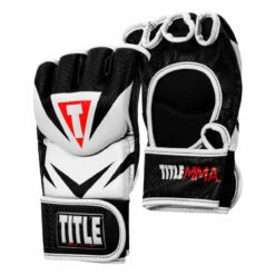 TITLE MMA Command Pro Fight Gloves -Boxing Equipment Sales Store xmcpfg bk wh 002