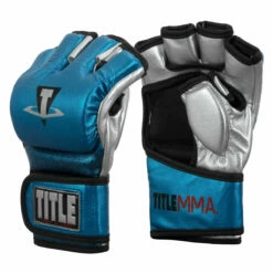 TITLE MMA Menace Metallic Training Gloves 17 TITLE MMA Menace Metallic Training Gloves -Boxing Equipment Sales Store xmmtg bl sv 002